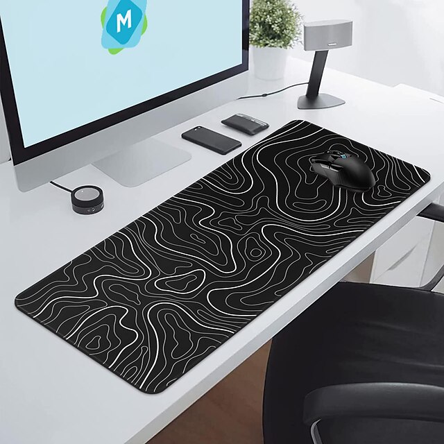 Gaming Mouse Pad Large Keyboard Pad 31.5 x 11.8in Topographic Mouse Pad ...