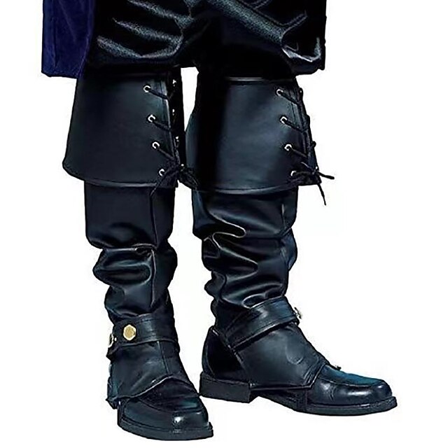 Retro Vintage Medieval Renaissance Gaiters Boot Covers Pirate Viking ...