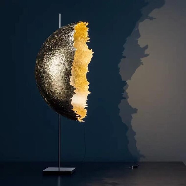  Italská kreativní zlatá fólie měsíc dekorace stínidlo 2-světelná stolní lampa 110-240v