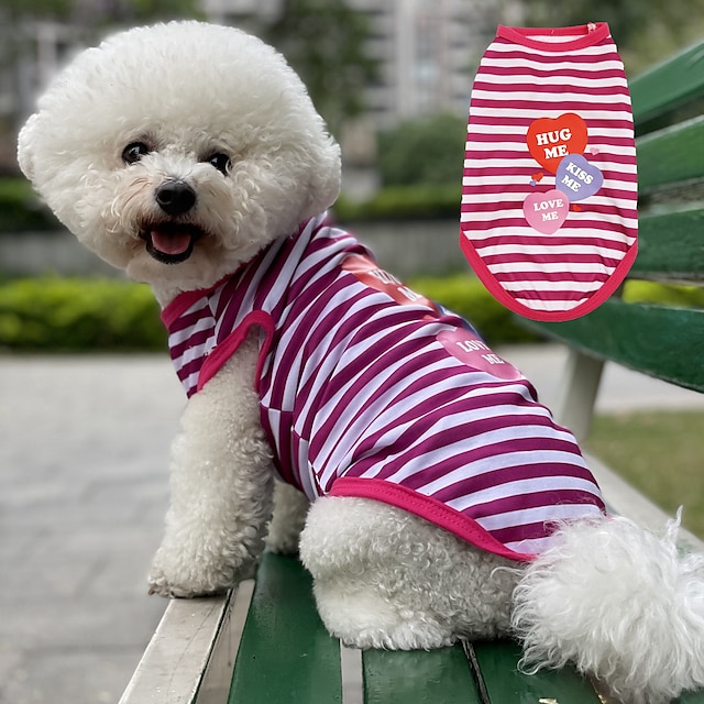  Dog Cat Vest Fashion Casual Breathable Soft Washable Comfortable Outdoor Casual Daily Dog Clothing for Bichon Frise Pomeranian Baby Pet Papillon Small