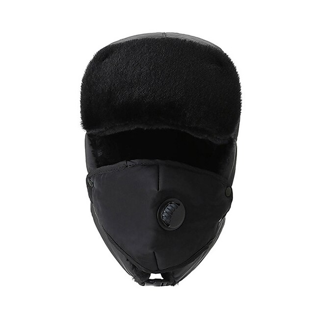 Unisex Trapper Hat Winter Hats Bomber Hat Hunting Hat Black Pink ...