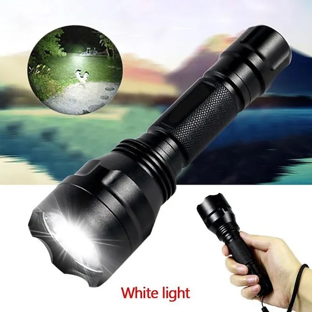 Red/Green/White Mount Hunting Light LED Flashlight Torch Switch ...