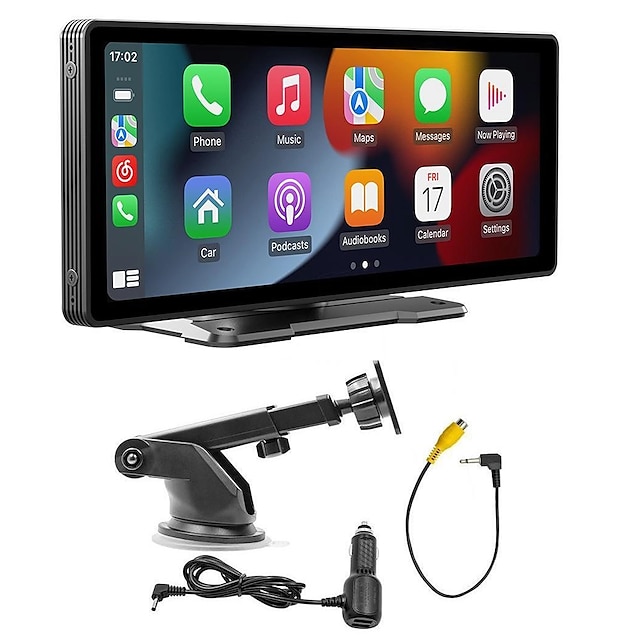  لاسلكي ل carplay car stereo 10-inch IPS touch Portable car playback screen audio مستقبل راديو السيارة مع android car bt siri / google Assistant multimedia player