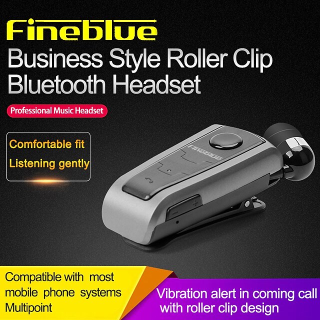  Fineblue f910 беспроводные наушники Bluetooth-гарнитура уши с зажимом для провода наушники громкой связи вызов вибрации выдвижные наушники