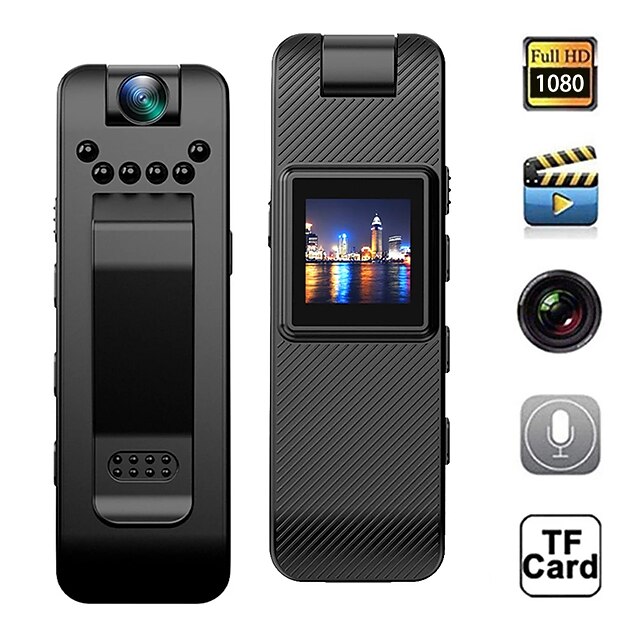 1080P Full HD Mini Camera Infrared Night Vision with LED Screen Small ...