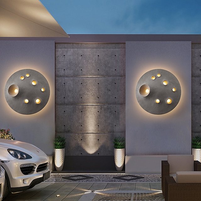  cement wandkandelaar verlichting outdoor indoor maan oppervlak vorm ontwerp kinderkamer nachtlampje waterdicht ip65 decor wandkandelaar lamp voor slaapkamer woonkamer hotel villa