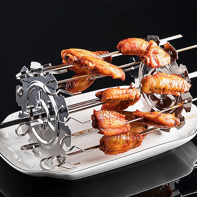  20/25cm Stainless Steel BBQ Skewers Tool Stretch Bread Spaghetti Food Steak Bake The Cage Kitchen Family Food Baking Accessories