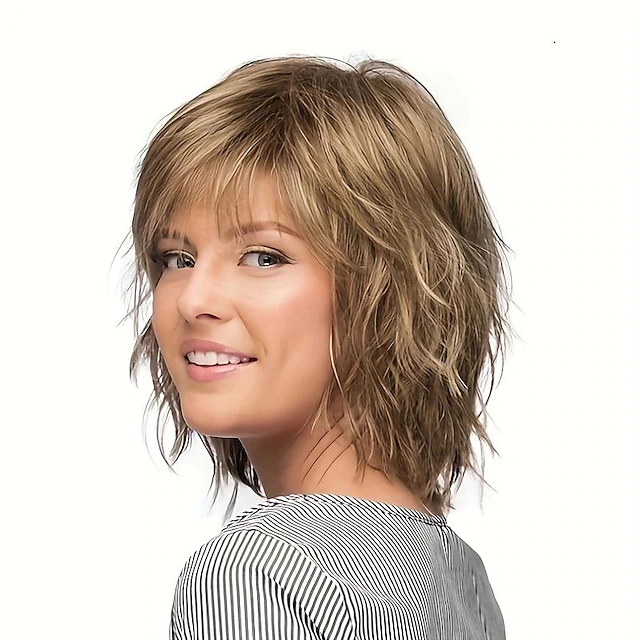 Synthetic Wig Straight Neat Bang Wig Short A1 A2 A3 A4 Synthetic Hair ...