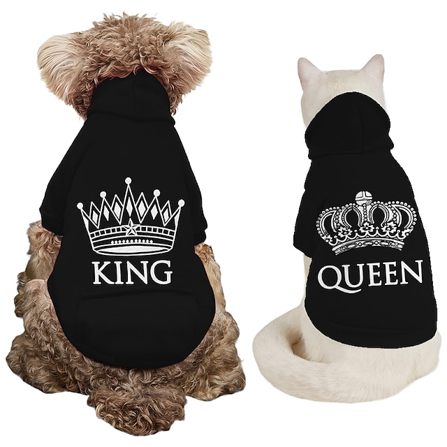  Dog Hoodie With Letter Print Text memes Dog Sweaters for Large Dogs Dog Sweater Solid Soft Brushed Fleece Dog Clothes Dog Hoodie Sweatshirt with Pocket