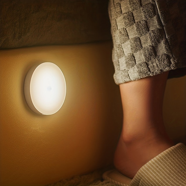  inteligentní lidská indukční led noční lampa pir pohybový senzor ovládání světla usb nabíjení nouzové automatické osvětlení chodba u postele domácí šatna kuchyň pod osvětlením skříně