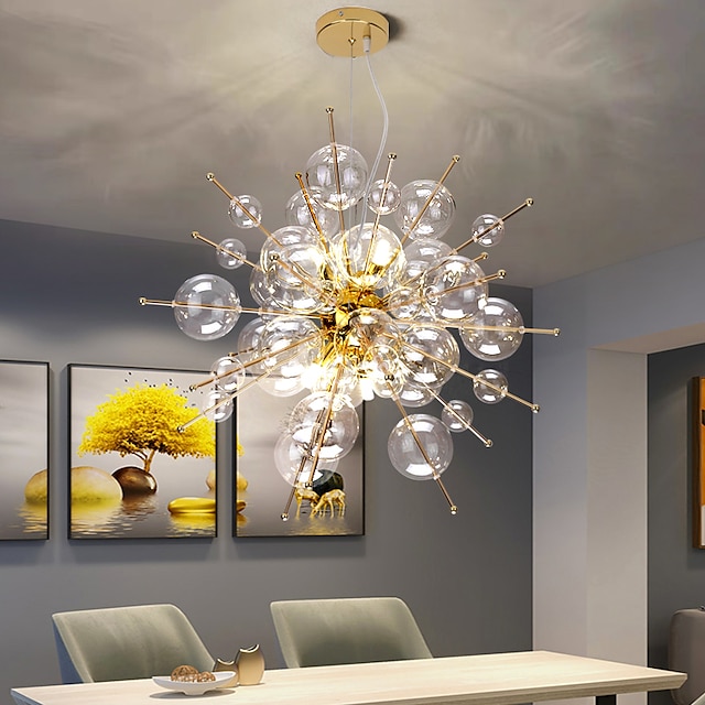  Lampadario a bolle 65 cm Lampadario di design globo oro argento per isola cucina soggiorno sala da pranzo camera da letto luci 110-240 v
