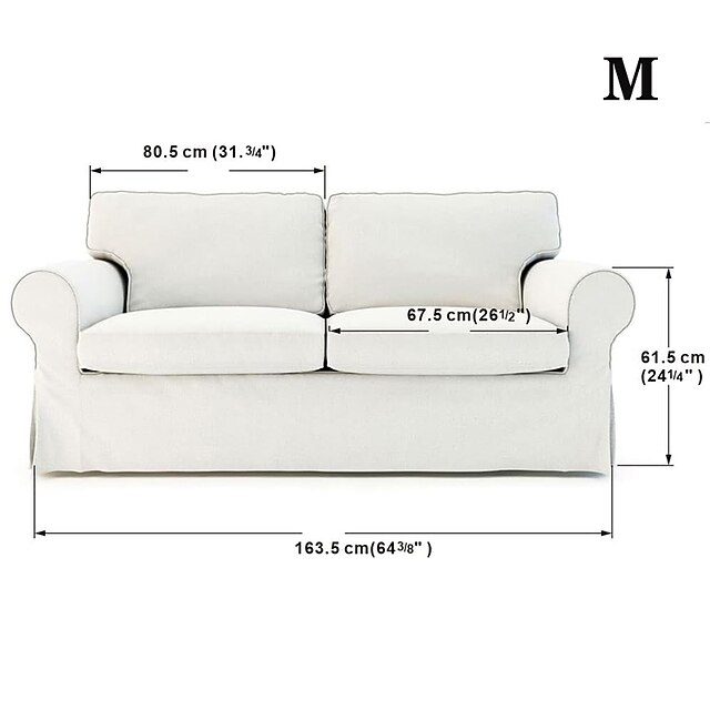 Ektorp Sofa Cover for Armchair, Loveseat, 3 Seat, Cotton Cover for The