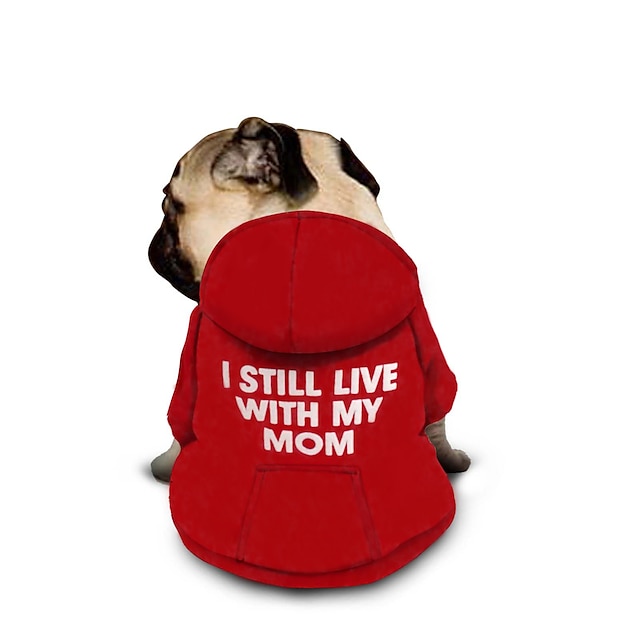  bluza z kapturem dla psa z nadrukiem tekstowym memy śmieszne swetry dla psów dla dużych psów sweter dla psa solidny miękki szczotkowany polar ubrania dla psów bluza z kapturem dla psa bluza z