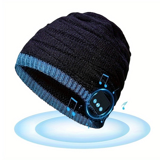  χειμωνιάτικη μόδα ζεστό ασύρματο ακουστικό μουσικής ψάρι με μοτίβο μπουτίκ καπέλο χριστουγεννιάτικο δώρο ασύρματο καπέλο φασολιών