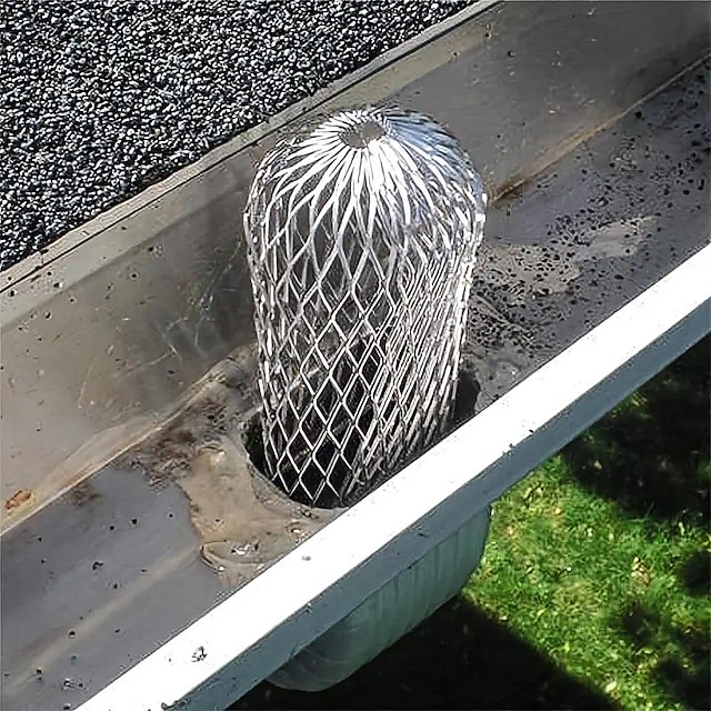  Filtre de protection de gouttière de toit 1 pièce, filtre en aluminium de 3.5 pouces, filtre de gouttière pour éviter le colmatage