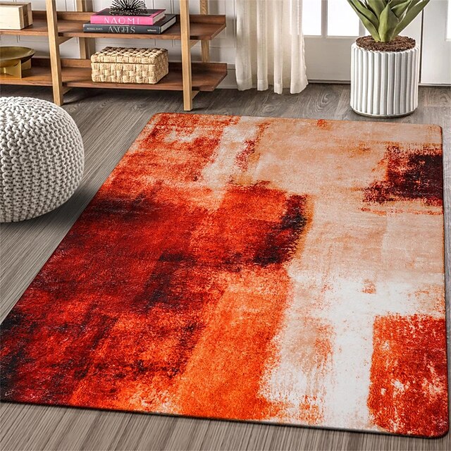  Tappeto mandala bohémien arancione tappeto antiscivolo tappetino comodino soggiorno camera da letto interni esterni