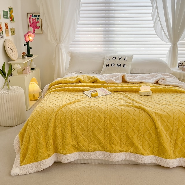 Sherpa Fleece Blanket Sage Green,Soft Cozy Plush Fluffy Flannel Thick