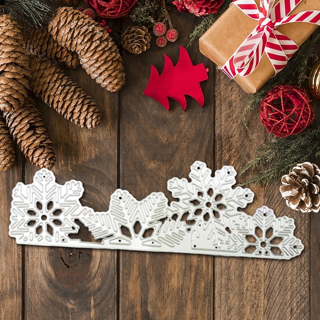  1pc Christmas Snowflake Metal Cutting Dies For Card Making Happy New Year Decoration Embossing Stencils Die Cuts DIY Scrapbooking Supplies