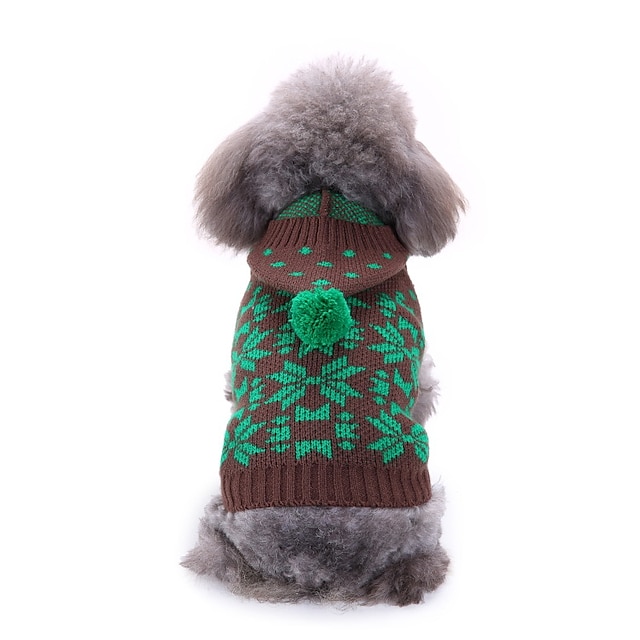  Dog Cat Sweater Jumper Fashion Party Winter Breathable Soft Washable Comfortable Christmas Outdoor Casual Daily Dog Clothing for Bichon Frise Pomeranian Baby Pet Papillon Small