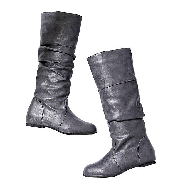 Women's Boots Slouchy Boots Knee High Boots Winter Flat Heel Pointed Toe