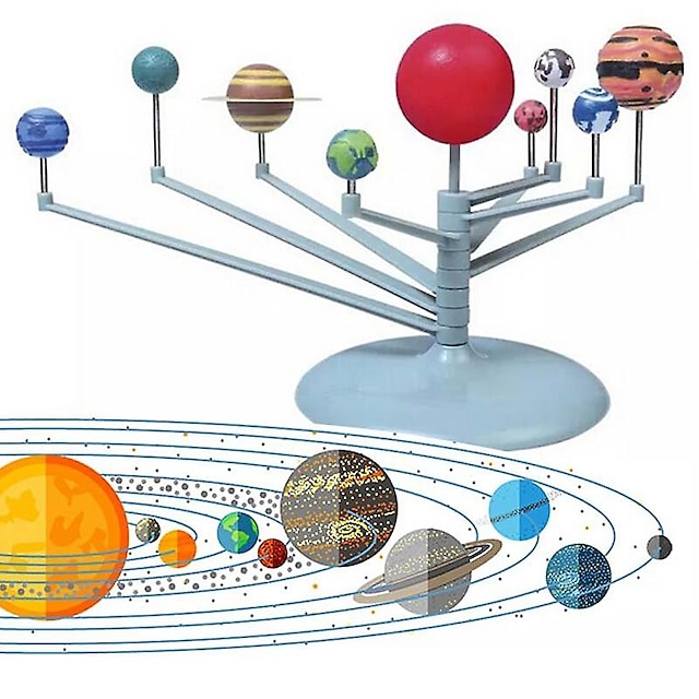  solsystem planetarium model kit astronomi videnskab projekt gør-det-selv børn verdensomspændende salg pædagogisk legetøj til børn
