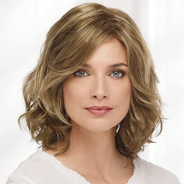 Rosalie Wig by Paula Young - Fabulous Mid-Length Wig with Swept Bang and Tousled Curls / Multi-Tonal Shades of Blonde, Silver, Brown and Red