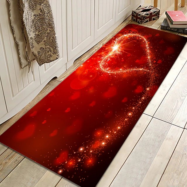 Wedding Heart Area Rug Kitchen Mat Non-Slip Oil Proof Floor Mat Rug Indoor Outdoor Mat Bedroom Decor Bathroom Mat Entrance Rug Door Mat 6