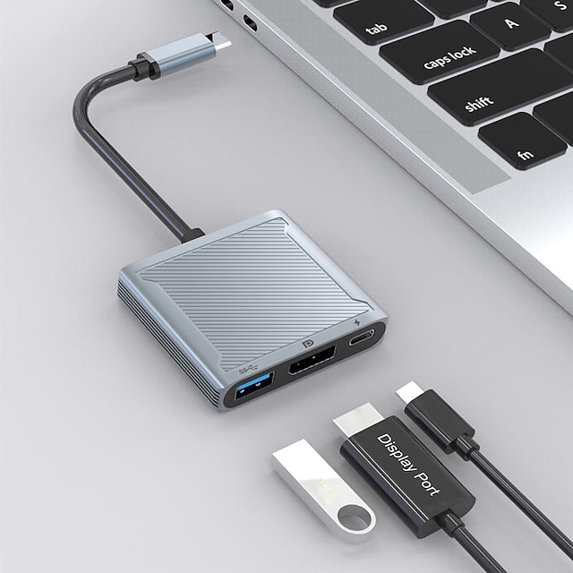  Multifunktionales Dock Micro OTG 3 in 1 USB Typ C 3.1 bis 2 C/Typ USB 3.0 Dock Hub für MacBook Pro