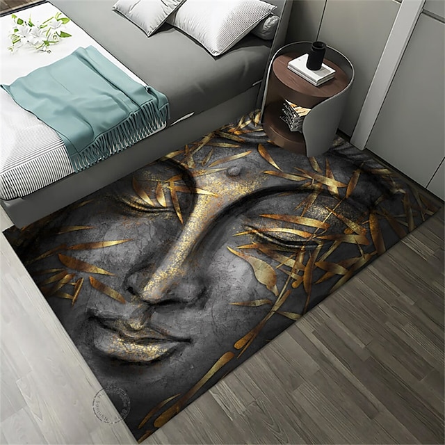  art buddha boho område matta halkfri golvmatta sängbord vardagsrum sovrum inomhus utomhus