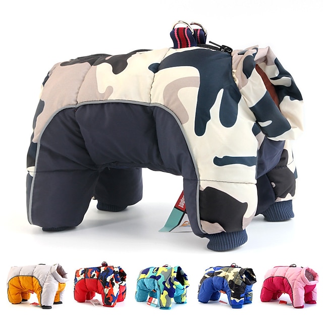  Hot selling pet dog clothes winter warm dog down cotton-padded coat puppy four feet coat winter coat