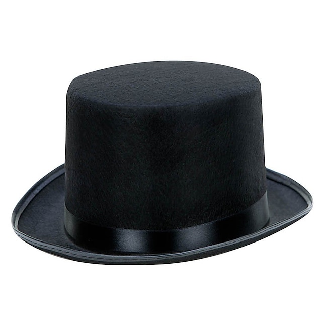Chapeau Haut-de-forme Pliable Pour Magicien – Noir, 34,5 X 29,5 Cm – Pour Halloween, Spectacle, Déguisement