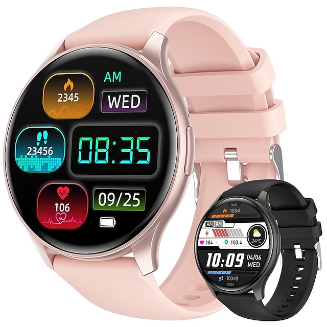  ZW60 Smartwatch 1.43 Zoll Smartwatch Fitnessuhr Bluetooth Schrittzähler Anruferinnerung AktivitätenTracker Kompatibel mit Android iOS Damen Herren Langer Standby Freisprechanlage Wasserdicht IP 67