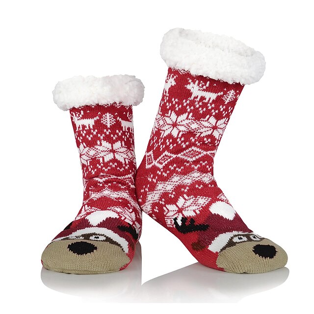 Fuzzy Socks for Women House Socks Indoor Winter Warm Furry Socks Athletic Socks for Christmas2