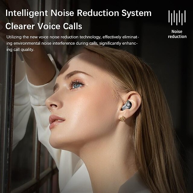 Wireless Stereo Sleep Headphones Mini inEar Noise Cancelling Earbuds