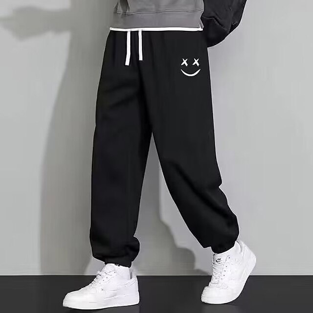 Men's Sweatpants Joggers Pocket Drawstring Elastic Waist Plain Comfort Breathable Outdoor Daily Going out Fashion Casual Black Grey3