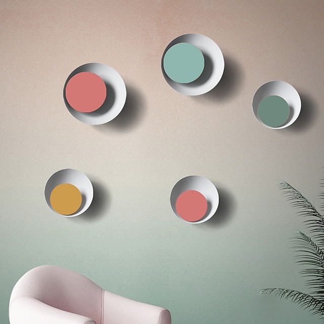  LED Wall Sconces 300° Rotatable Warm White Circle Design Indoor Wall Light Fixtures for Bedroom Bathroom Hallway Doorway Stairway 110-240V
