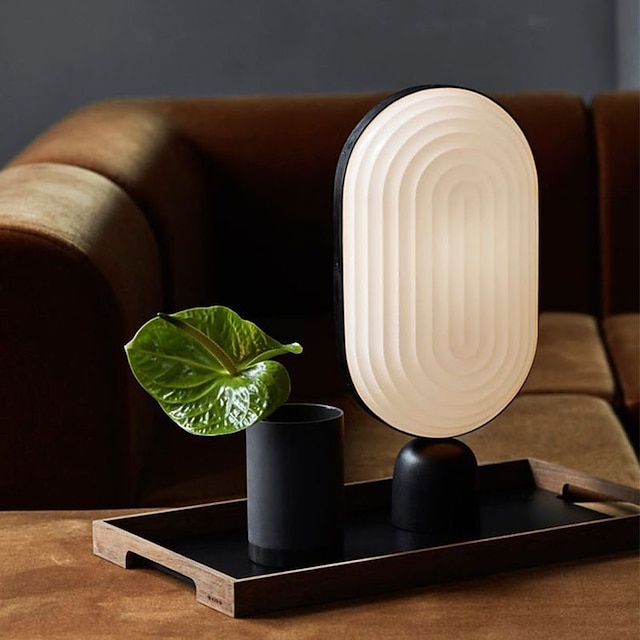  lampe de table d'appoint pour chambre à coucher, lampe de table de chevet en résine domestique avec base lourde en marbre, lampes de lecture créatives minimalistes lampe de table de chevet pour