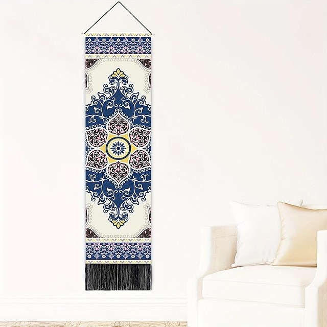  Bohemian Mandala Woven Tapestry Nordic Living Room Bedroom Home Decor Boho Tapestry Entrance Wall Hanging Tassel