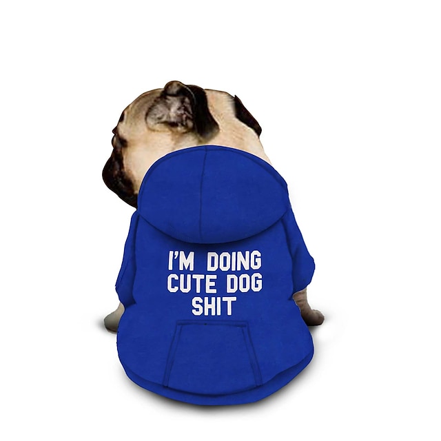  hond hoodie met letterprint tekst memes grappige hond truien voor grote honden hond trui effen zacht geborsteld fleece hondenkleding hond hoodie sweatshirt met zak