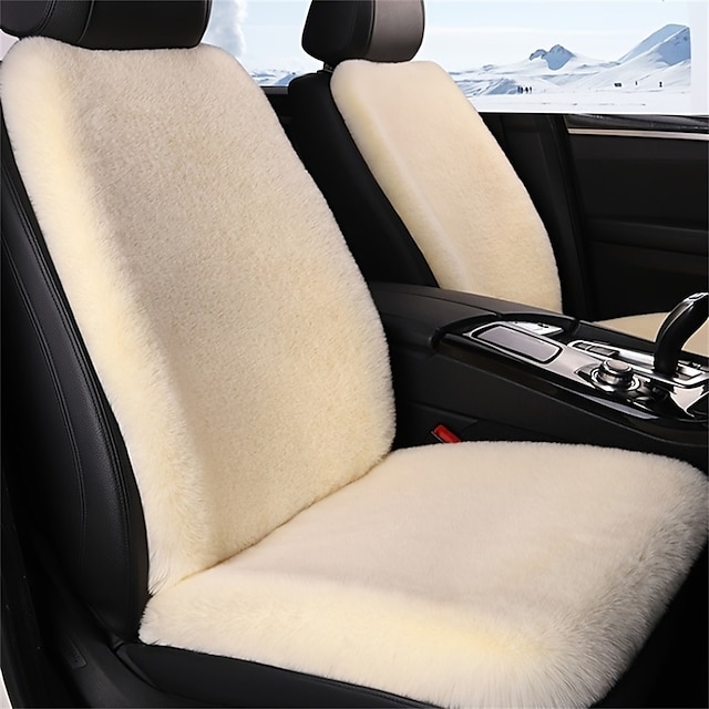  Winter Car Seat Cushion Plush Seat Cushion Soft Wool Faux Rabbit Seat Covers Imitation Rabbit Non-Slip Keep Comfortable And Warm