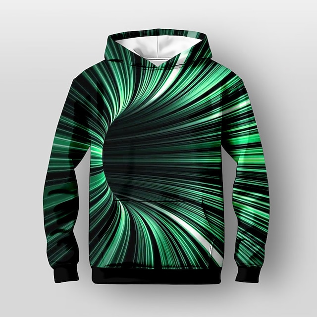  Pojkar 3D Grafisk Huvtröja Pullover Långärmad 3D-tryck Höst Vinter Mode Streetwear Häftig Barn 3-12 år Huva Utomhus Ledigt Dagligen Normal