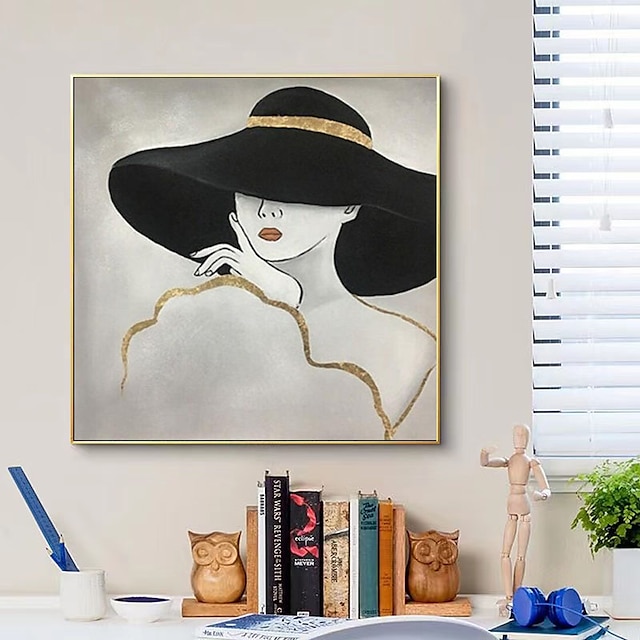  Fată elegantă pictură în ulei pictată manual pe pânză artă de perete decorare dormitor coridor sufragerie cadouri gilr pânză rulată fără cadru