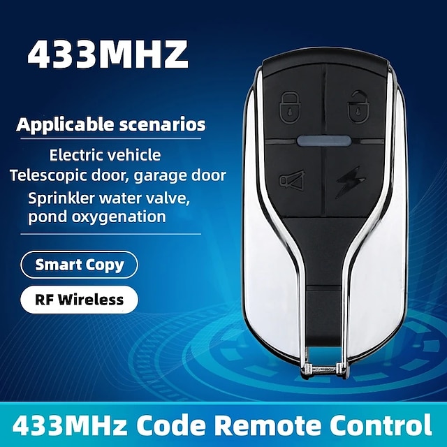  Garage Door Remote Control 433MHz 4 Keys Copy Universal Remote Control Cloning electric gate Remote Controller Duplicator Key