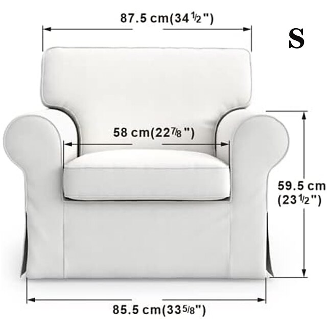 Ektorp Sofa Cover for Armchair, Loveseat, 3 Seat, Cotton Cover for The