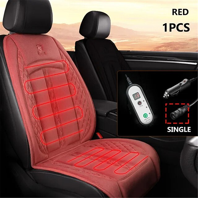 12V/24V Car Seat Heater 120CM Lengthen Heated Car Seat Cover Warm Car Heating Mat Universal