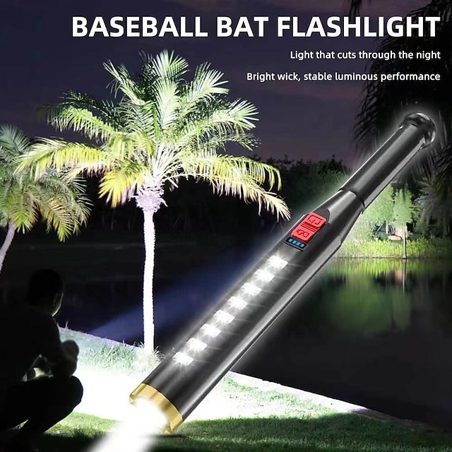  1pc Multifunctional USB Rechargeable Flashlight Waterproof Flashlight For Outdoor Securit