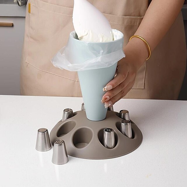 1pc Pastry Bag Stand, Detachable Pipping Tips And Bags Holder, Cake Decorating Tools Storage