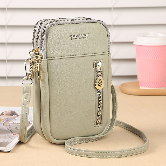  Mini Fashion Crossbody Bag, Solid Color Shoulder Cellphone Bag, Women's Casual Handbag, Card Holder & Purse Wallet