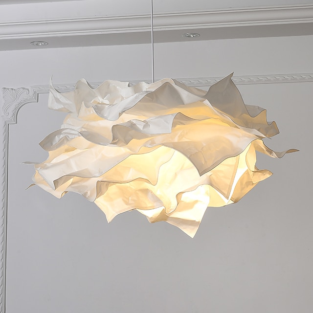  papierowy żyrandol ręcznie robiony chmurka abażur kreatywny diy średniowieczny retro wisiorek światła lampy jadalnia dekoracje sypialni światła salon 110-240v