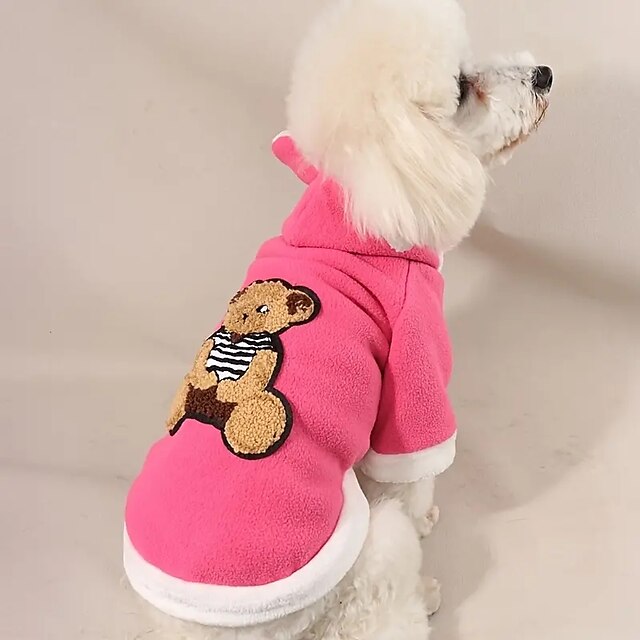  Chien Chat Pulls à capuche Mode Occasionnel Hiver Chaud Respirant Doux Lavable Confortable Extérieur Décontracté Quotidien Vêtements pour Chiens for Bichon Frisé Spitz Nain Bébé Animal Papillon Petit